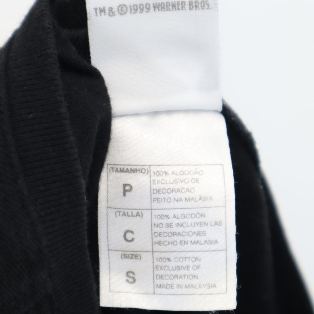 WARNER BROS. STUDIO STORE ワーナーブラザーススタジオストア 90s ルーニー・テューンズ トゥイーティー シルベスター オールド 半袖 Vネック Tシャツ S ブラック系 ポケT メンズ