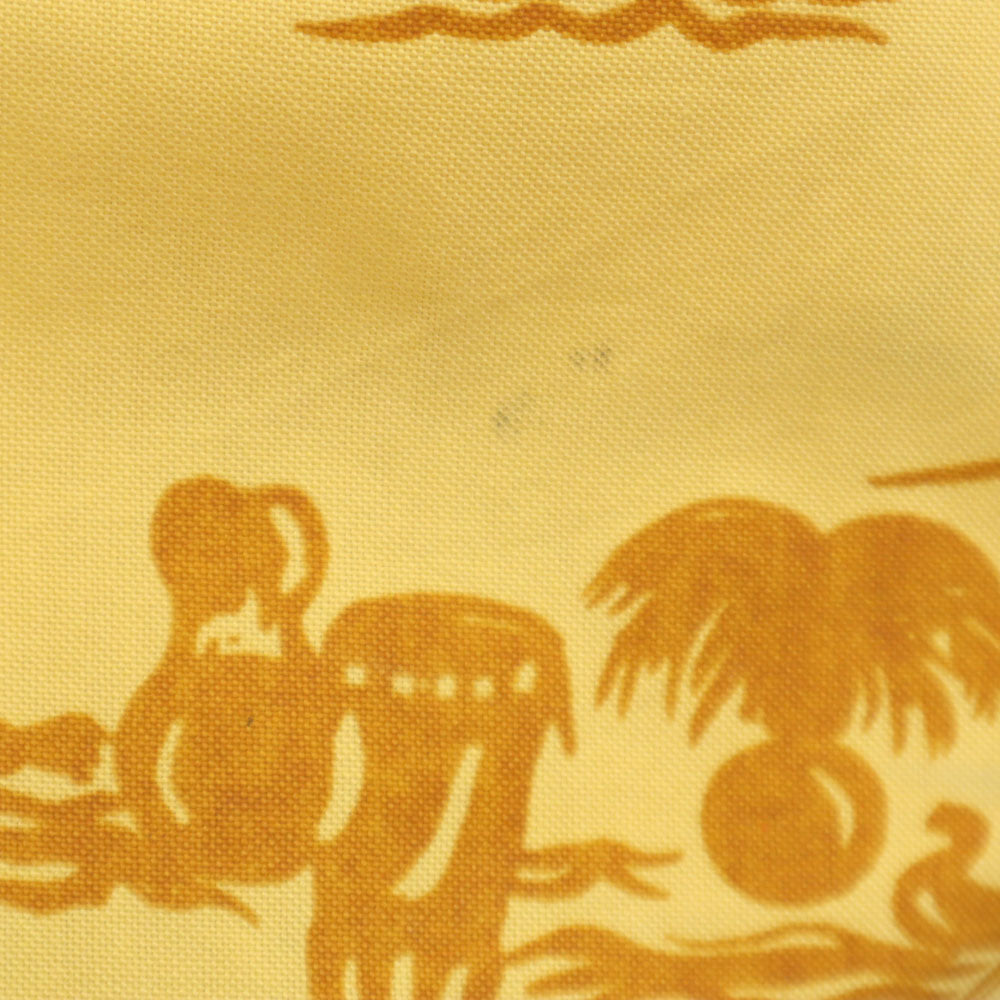 Sears シアーズ 70s ヴィンテージ 総柄 半袖 プルオーバー アロハシャツ マスタード HAWAII メンズ