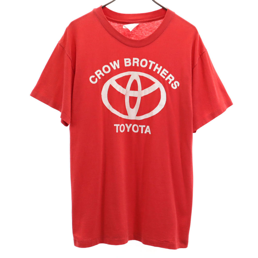 ヘインズ 90s オールド トヨタ 半袖 シングルステッチ Tシャツ L レッド Hanes メンズ