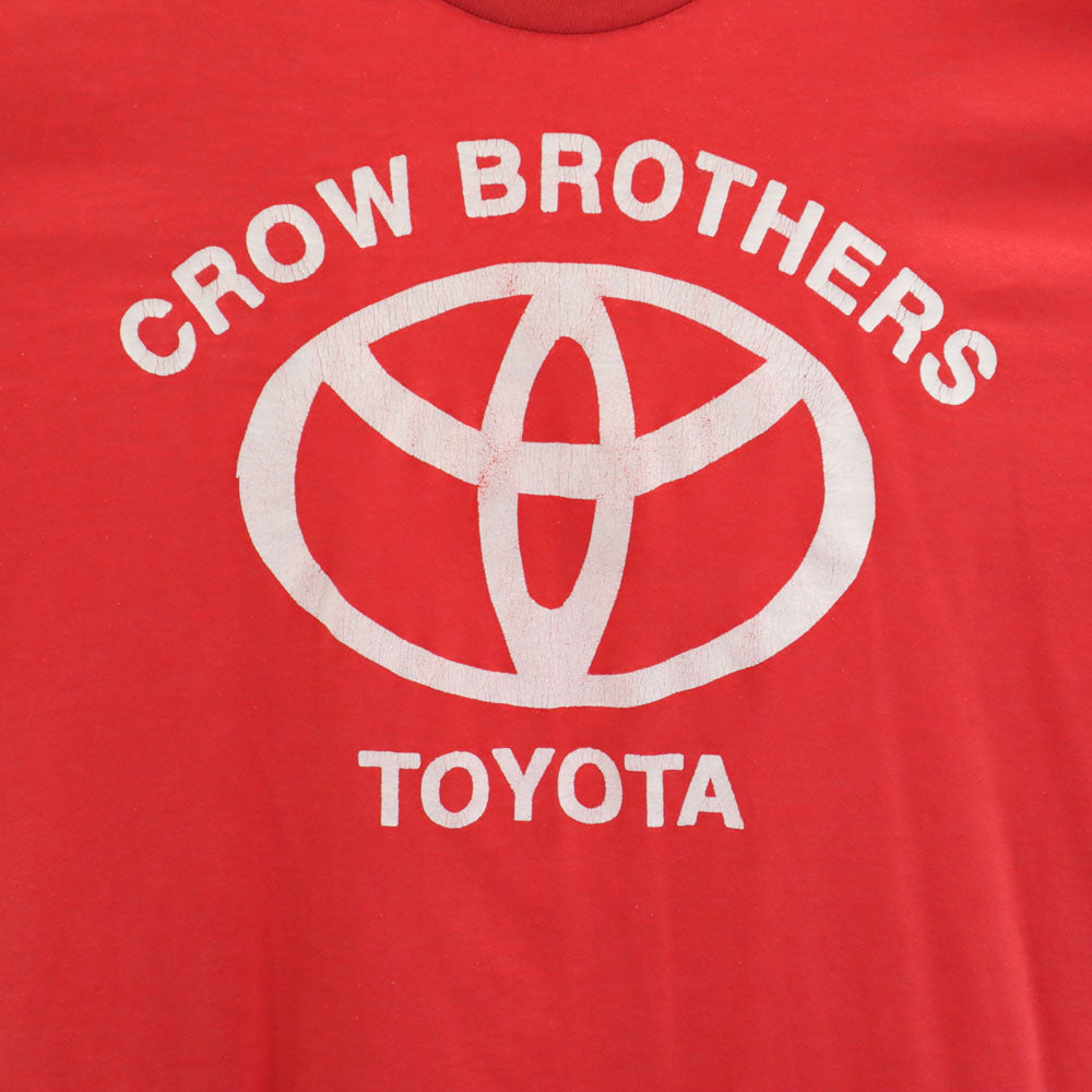 ヘインズ 90s オールド トヨタ 半袖 シングルステッチ Tシャツ L レッド Hanes メンズ