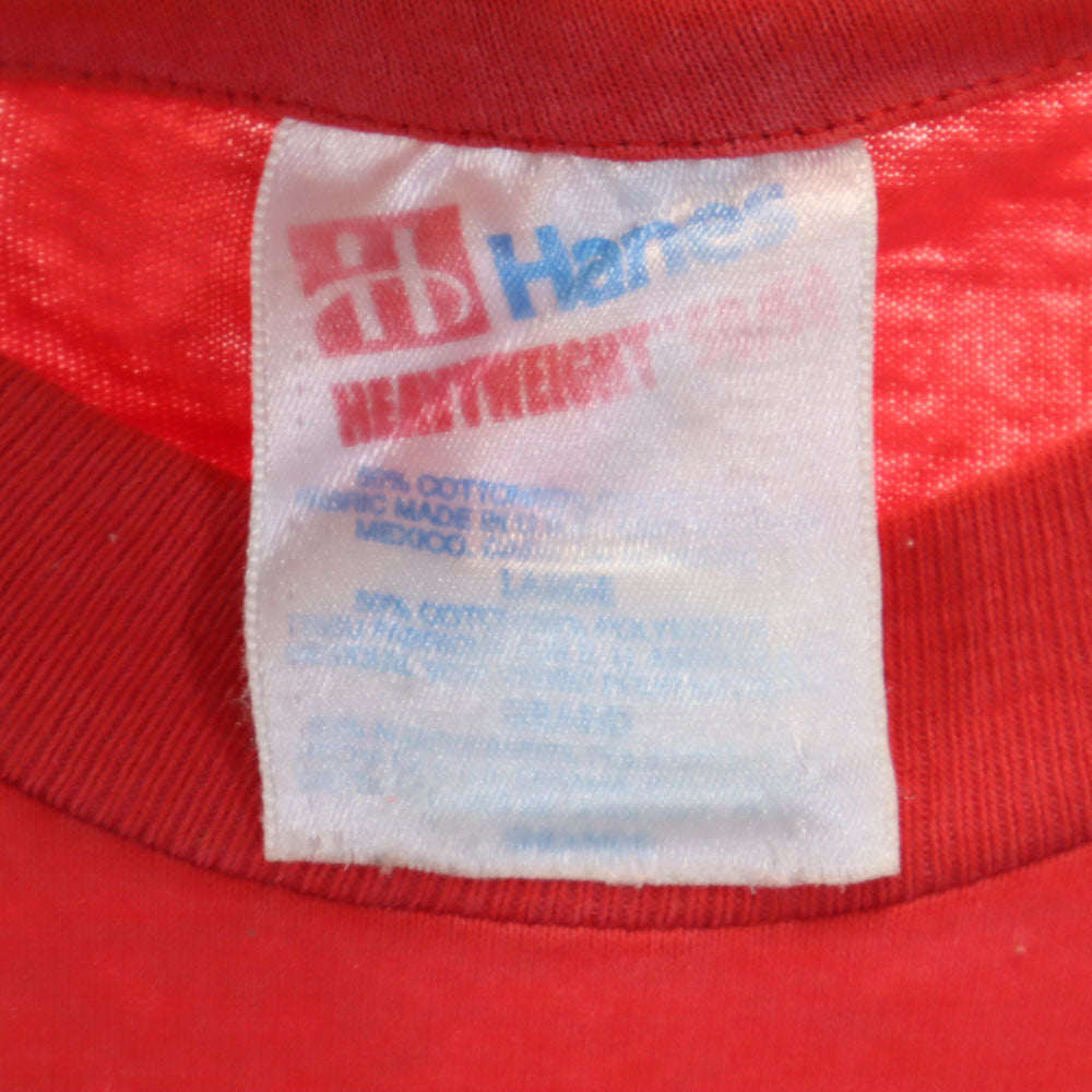 ヘインズ 90s オールド トヨタ 半袖 シングルステッチ Tシャツ L レッド Hanes メンズ