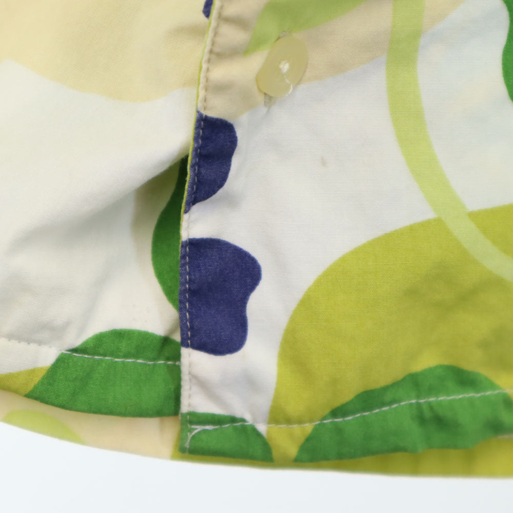 ストラクチャー ハイビスカス柄 半袖 オープンカラー アロハシャツ グリーン 他 STRUCTURE メンズ