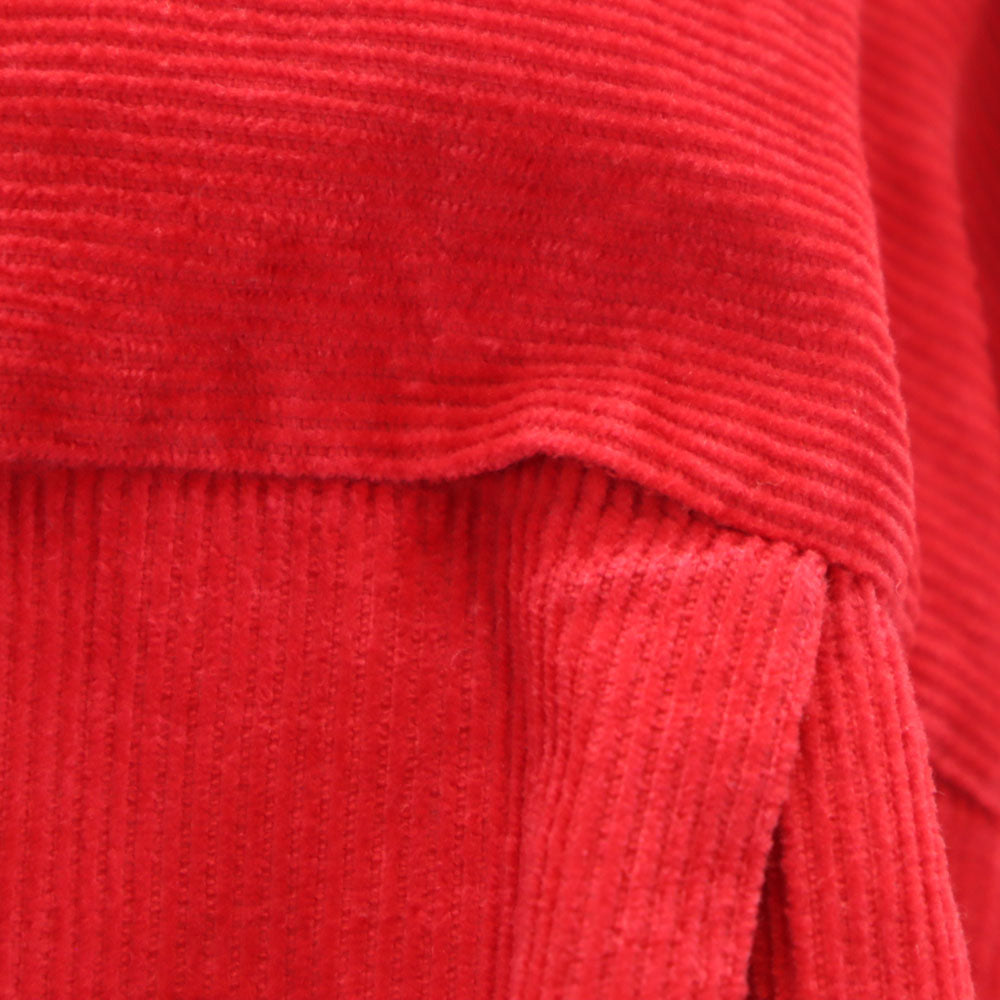 クランブルック 50s 長袖 コーデュロイシャツ L レッド メンズ