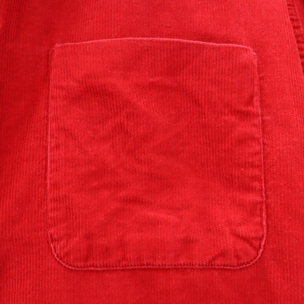 クランブルック 50s 長袖 コーデュロイシャツ L レッド メンズ