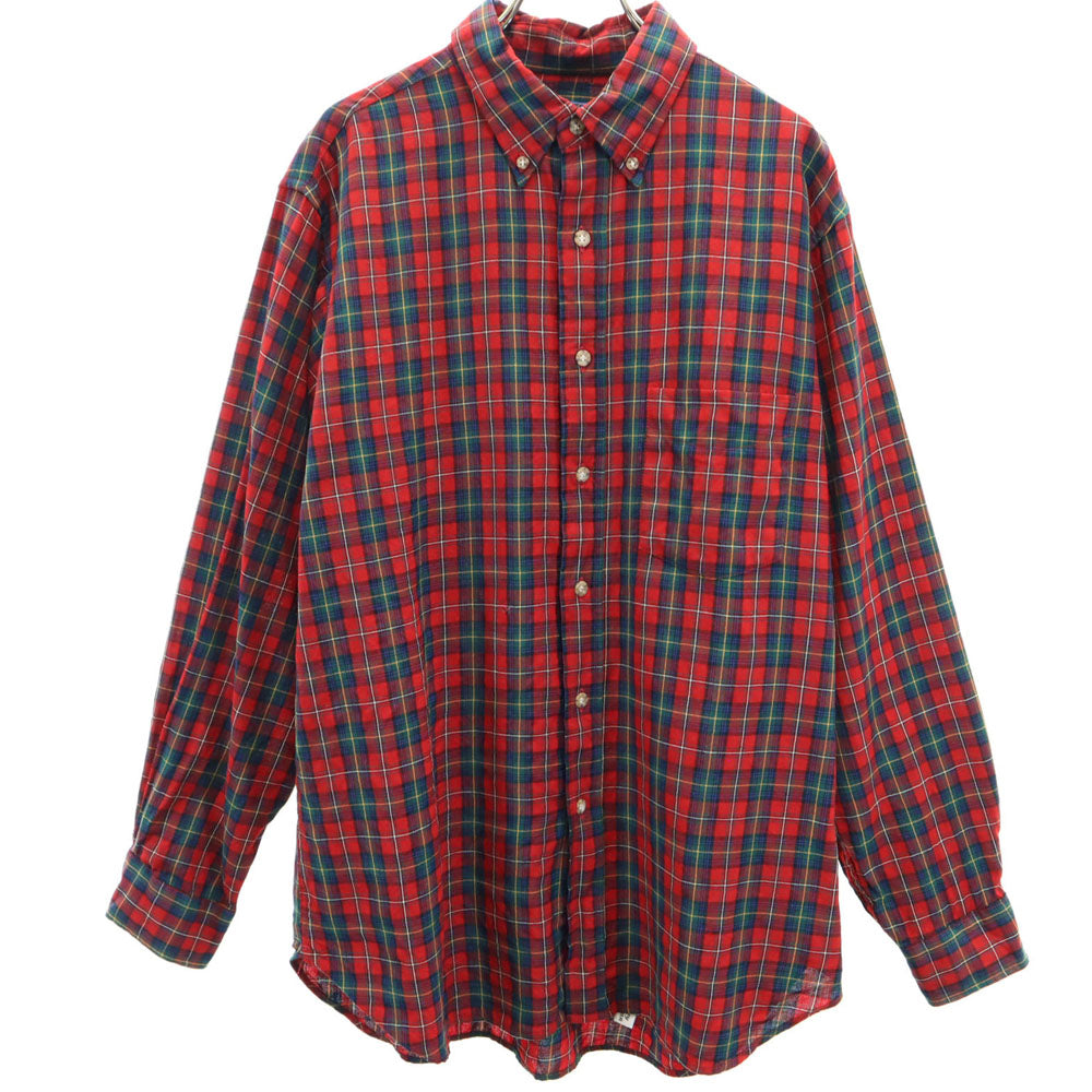 PENDLETON ペンドルトン 70s チェック柄 長袖 ボタンダウンシャツ L レッド 他 オールド ヴィンテージ メンズ