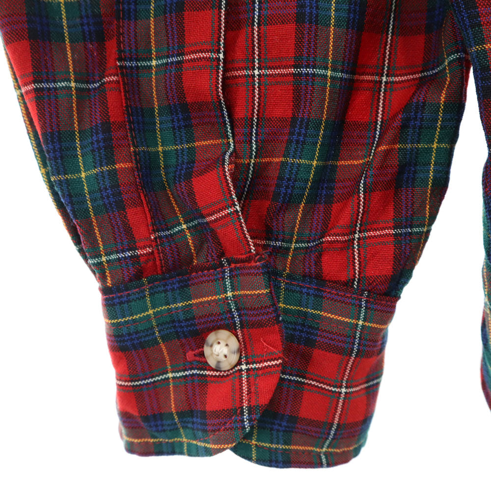 PENDLETON ペンドルトン 70s チェック柄 長袖 ボタンダウンシャツ L レッド 他 オールド ヴィンテージ メンズ