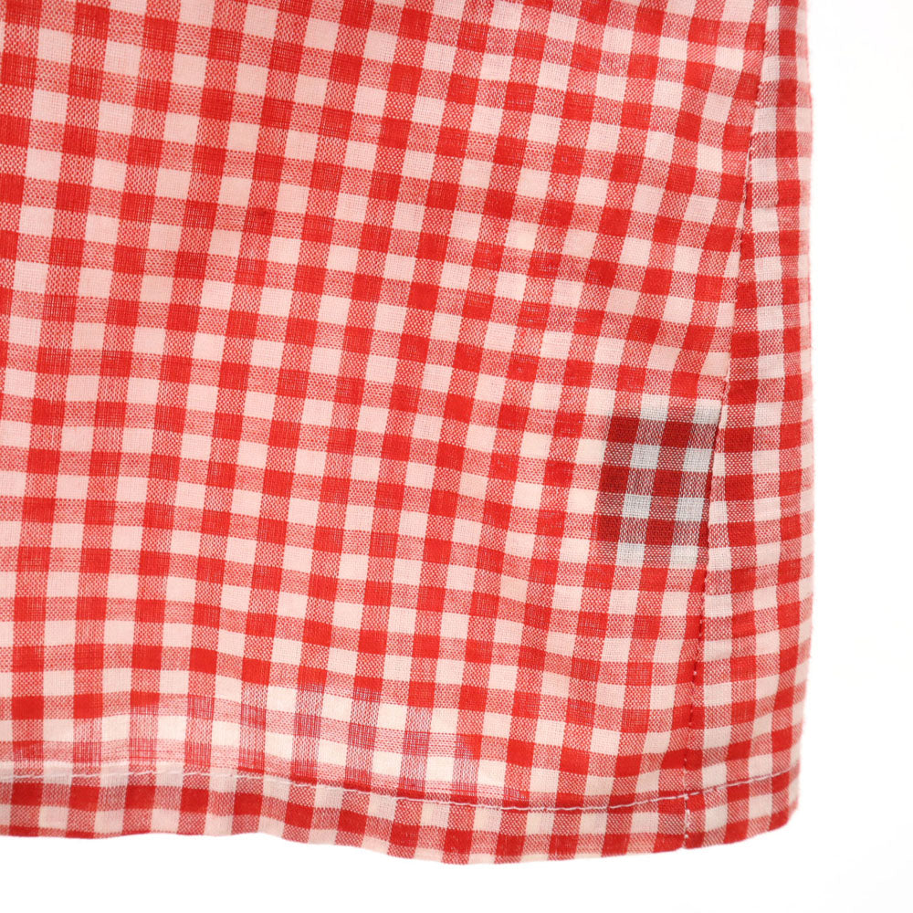 VAN HEUSEN ヴァンヒューゼン 90s ギンガムチェック 長袖 シャツ M レッド 他 オールド メンズ