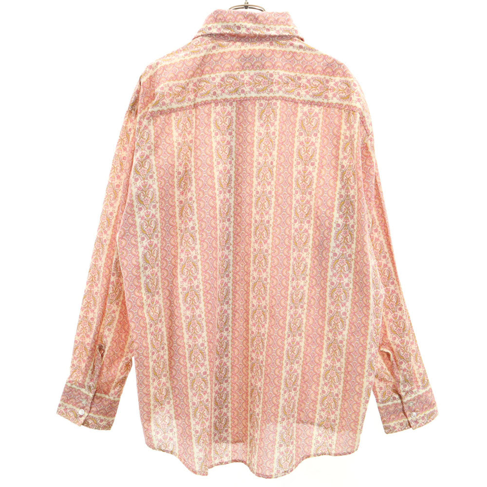 WESTVALE 70s 花柄 長袖 シャツ XL ピンク 他 WESTVALE オールド ヴィンテージ メンズ