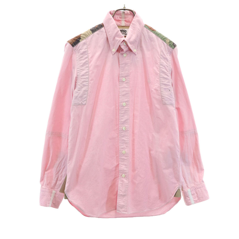 アイジュンヤワタナベコムデギャルソンマン 2013年 日本製 長袖 ボタンダウンシャツ XS ピンク系 eYe JUNYA WATANABE COMME des GARCONS MAN オックスフォード メンズ