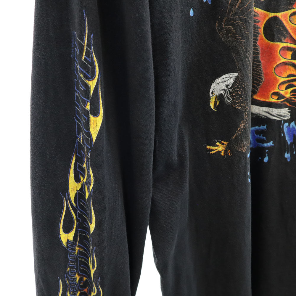 HARLEY DAVIDSON ハーレーダビッドソン 2001年 USA製 オールド デイトナ 2001 長袖 Tシャツ M チャコールブラック ロンT DAYTONA メンズ