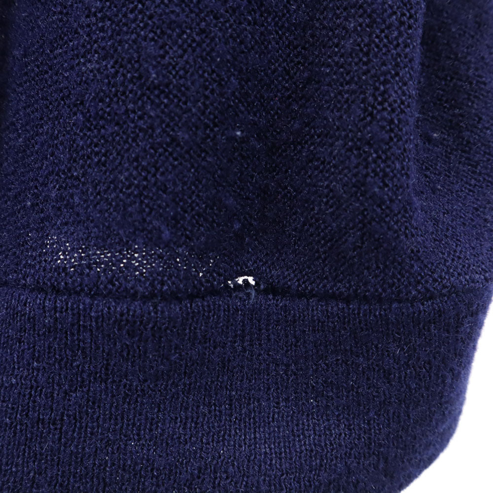 IZOD LACOSTE アイゾッドラコステ 70s 糸巻タグ ヴィンテージ 長袖 Vネック ニットカーディガン L ネイビー メンズ