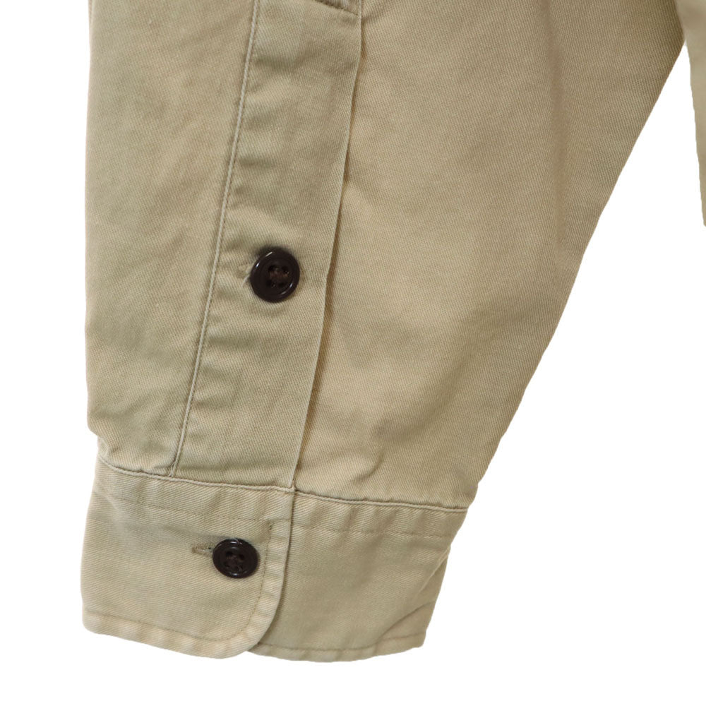 RRL 90s 初期タグ 赤3星 オールド ラルフローレン 長袖 ミリタリーシャツ M ベージュ ダブルアールエル メンズ