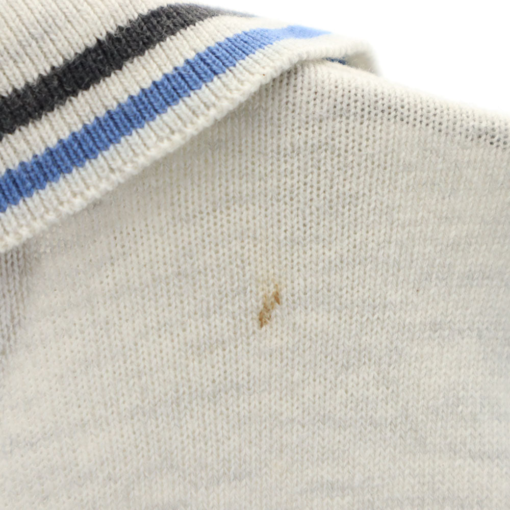 JC de CASTELBAJAC カステルバジャック イタリア製 ルーニーテューンズ マークアントニー 長袖 襟付きVネック セーター グレー ニット メンズ