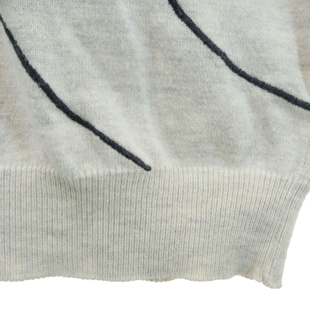 JC de CASTELBAJAC カステルバジャック イタリア製 ルーニーテューンズ マークアントニー 長袖 襟付きVネック セーター グレー ニット メンズ