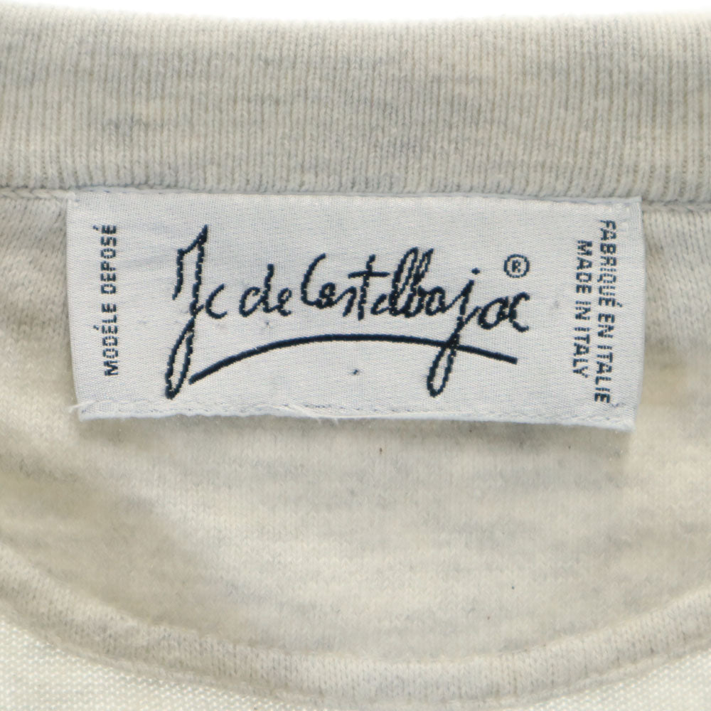 JC de CASTELBAJAC カステルバジャック イタリア製 ルーニーテューンズ マークアントニー 長袖 襟付きVネック セーター グレー ニット メンズ