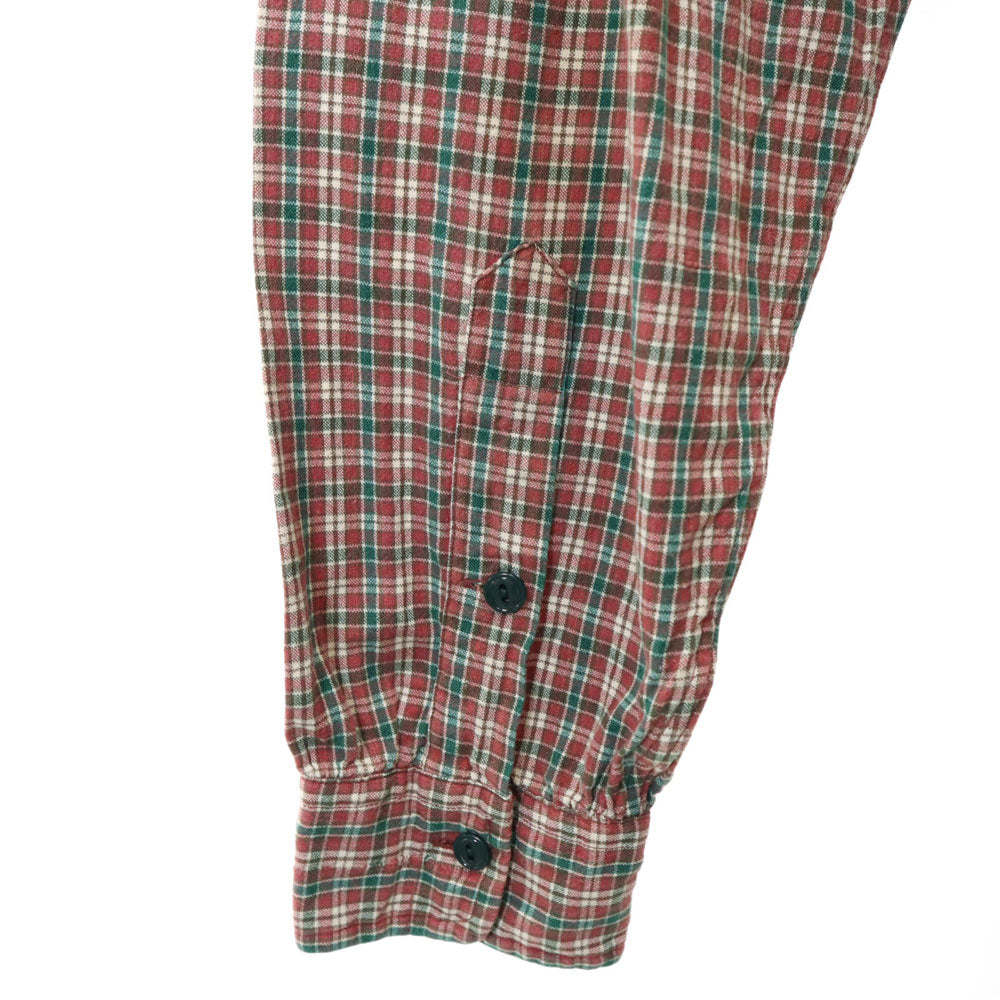 RRL ダブルアールエル 90s 初期タグ 赤3星 オールド チェック柄 長袖 シャツ L レッド系 メンズ