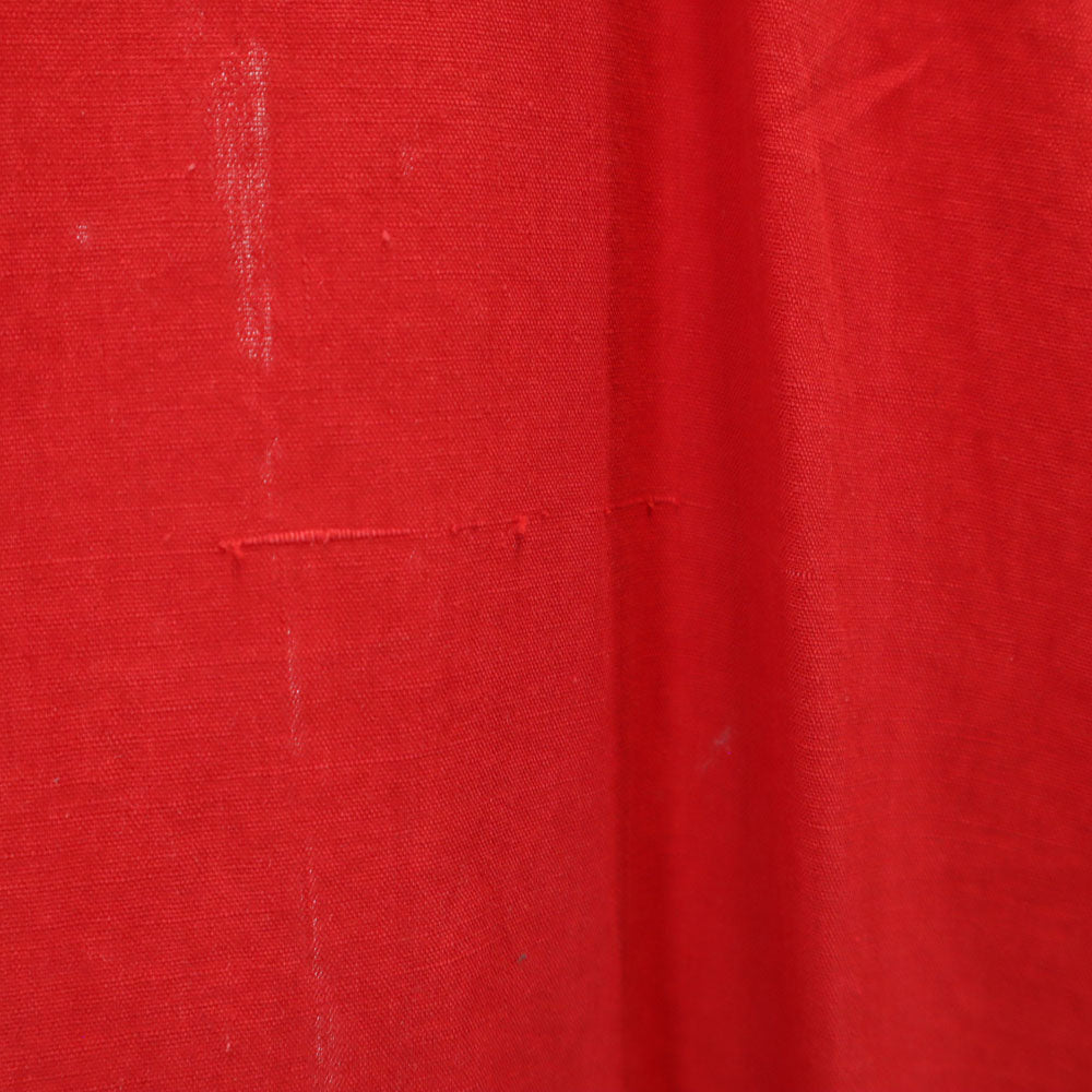 JUBI LEE 40s 50s スマイルポケット ヴィンテージ 長袖 プルオーバー ウエスタンシャツ レッド レースアップ メンズ