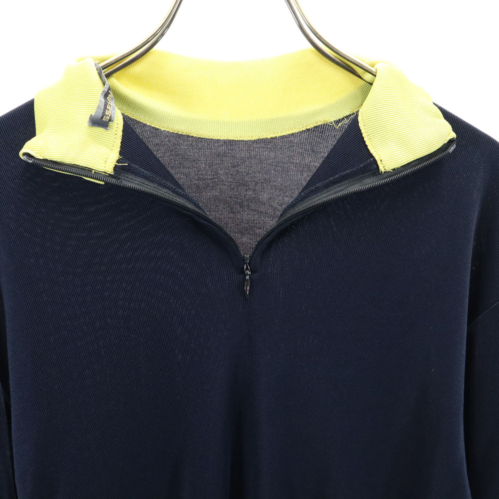 ISSEY MIYAKE イッセイミヤケ 80s 日本製 筆タグ ヴィンテージ 長袖 カットソー M ネイビー レディース