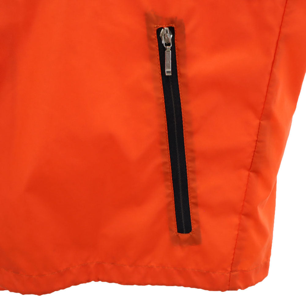 adidas アディダス 70s デサント製 ヴィンテージ 長袖 ナイロンジャケット M オレンジ メンズ