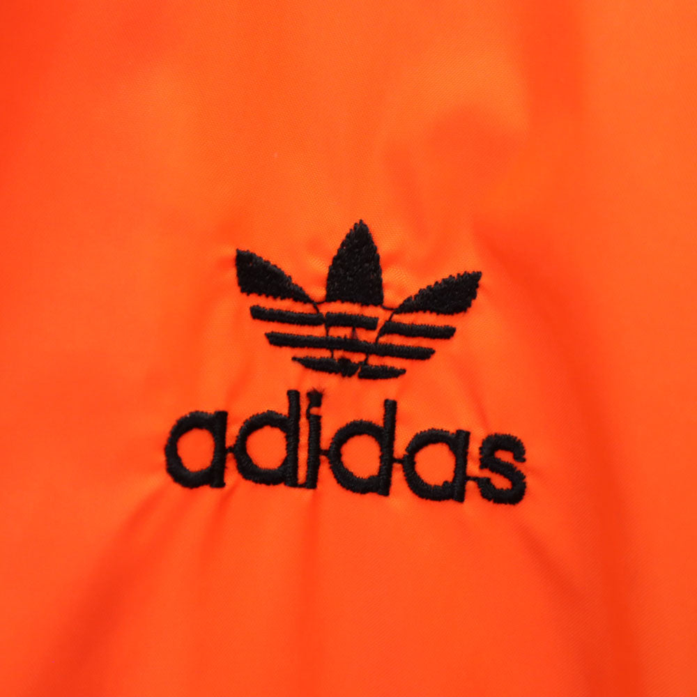 adidas アディダス 70s デサント製 ヴィンテージ 長袖 ナイロンジャケット M オレンジ メンズ
