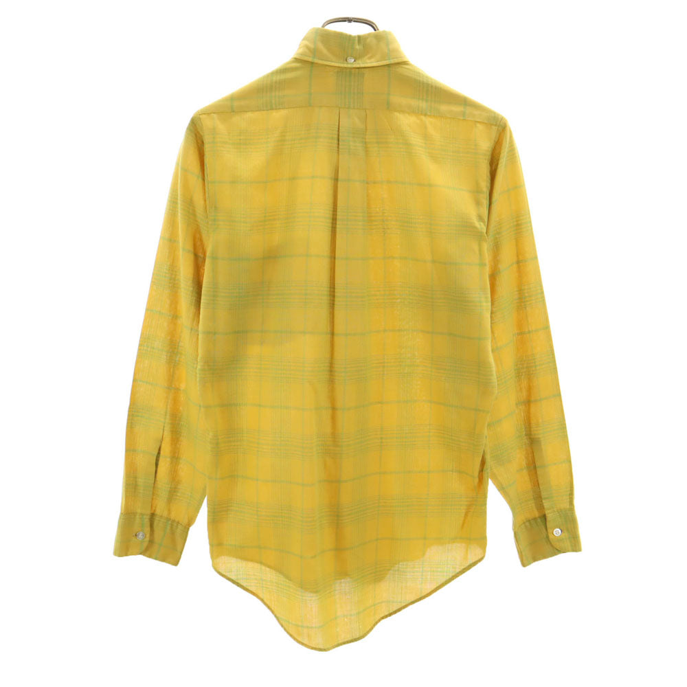 TOWNCRAFT タウンクラフト 70s ヴィンテージ チェック柄 長袖 ボタンダウンシャツ S イエロー メンズ