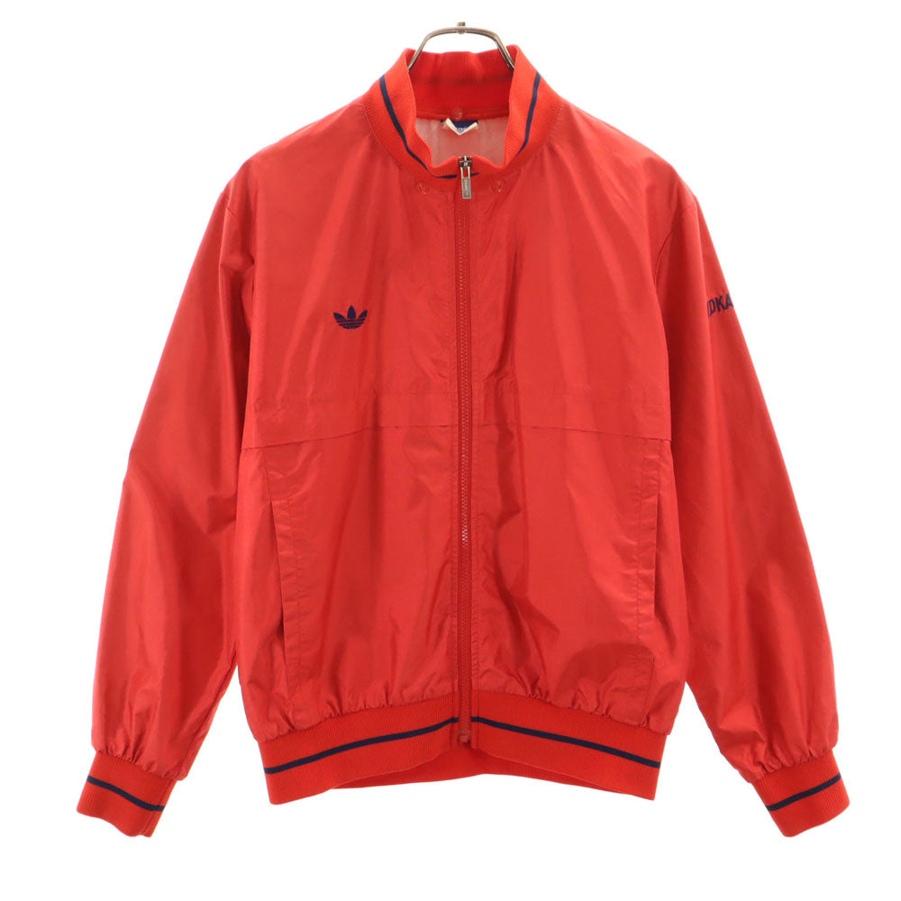 adidas アディダス 70s デサント製 ヴィンテージ 西ドイツタグ トレフォイルロゴ ナイロンジャケット M レッド系 ブルゾン メンズ