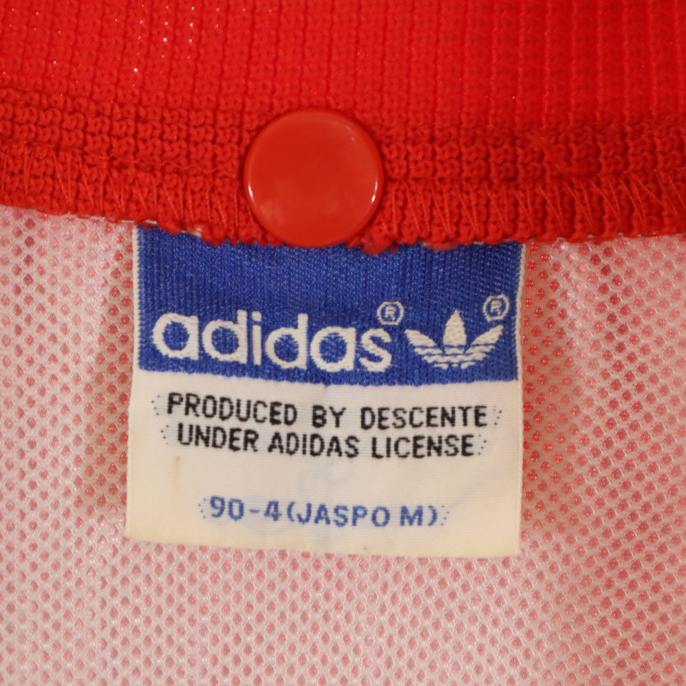 adidas アディダス 70s デサント製 ヴィンテージ 西ドイツタグ トレフォイルロゴ ナイロンジャケット M レッド系 ブルゾン メンズ