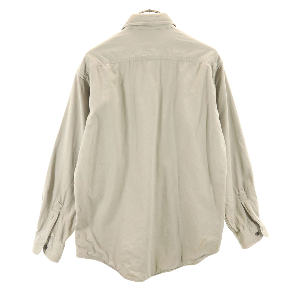 L.L.Bean エルエルビーン 80s アウトドア ヴィンテージ 長袖 シャツ M ベージュ系 メンズ