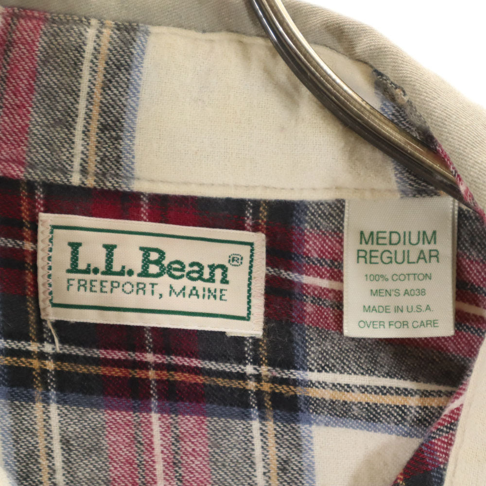L.L.Bean エルエルビーン 80s アウトドア ヴィンテージ 長袖 シャツ M ベージュ系 メンズ
