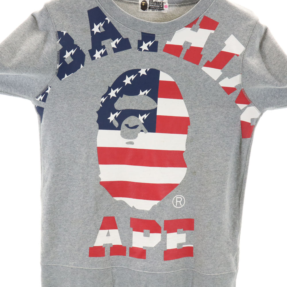 アベイシングエイプ 長袖 スウェット トレーナー XS グレー A BATHING APE メンズ