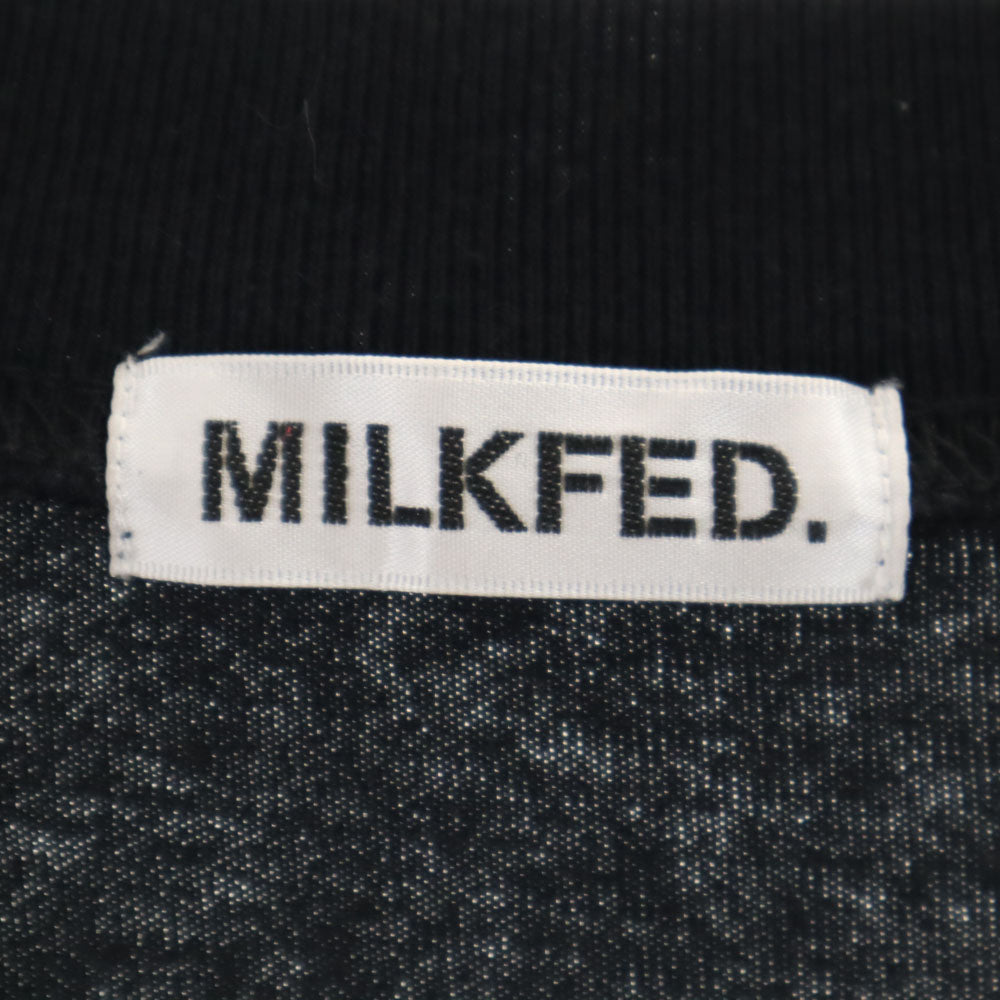 ミルクフェド 長袖 Tシャツ F ブラック MILKFED. ロンT メンズ
