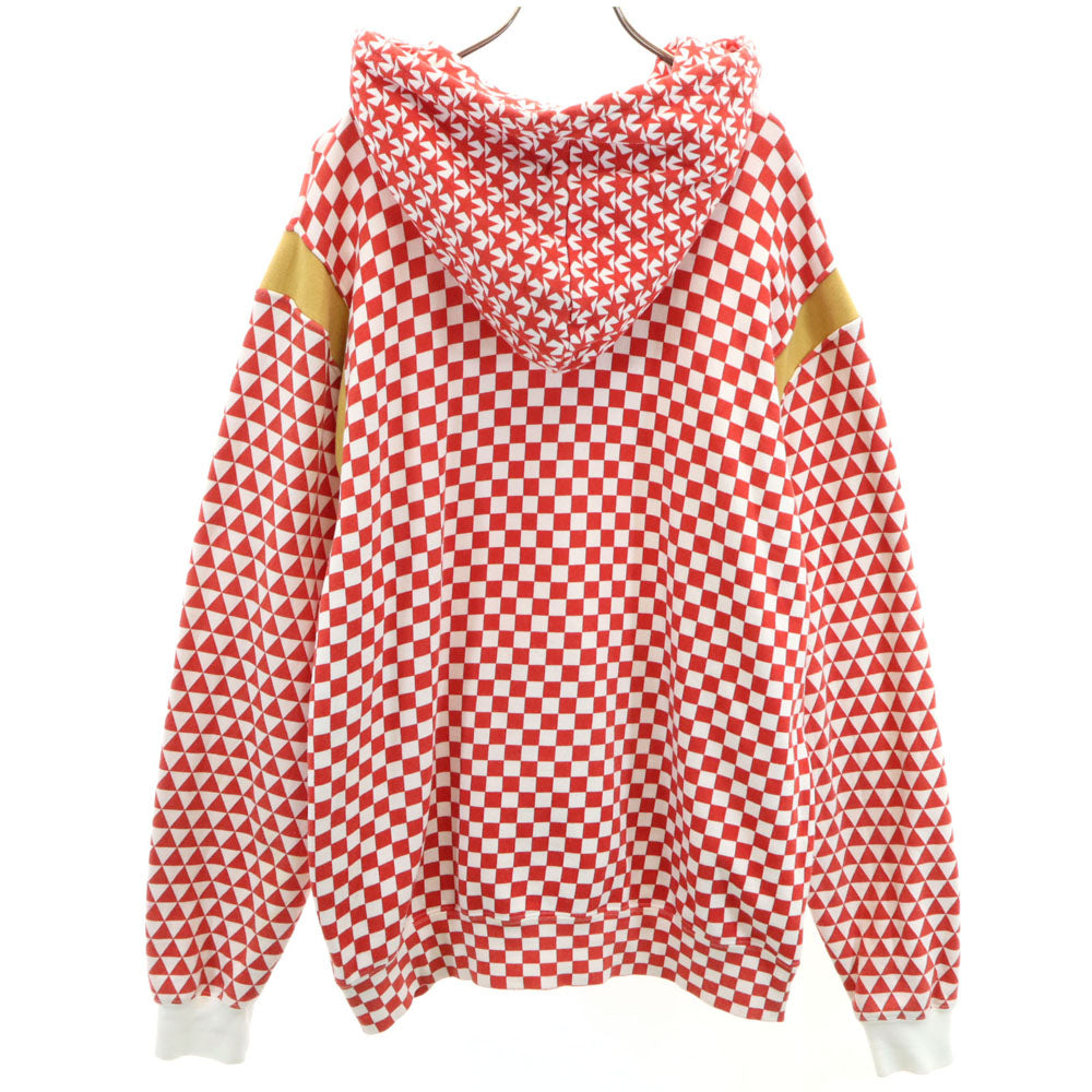 PHENOMENON フェノメノン 日本製 ブロックチェック 長袖 スウェットパーカー XL レッド 他 メンズ