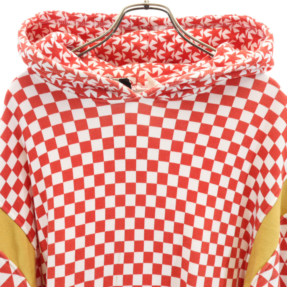 PHENOMENON フェノメノン 日本製 ブロックチェック 長袖 スウェットパーカー XL レッド 他 メンズ