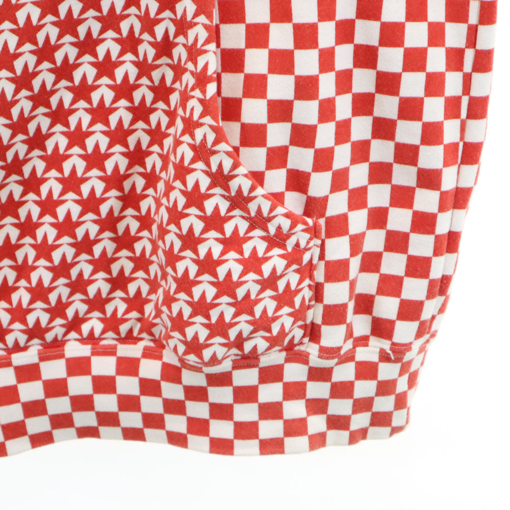 PHENOMENON フェノメノン 日本製 ブロックチェック 長袖 スウェットパーカー XL レッド 他 メンズ