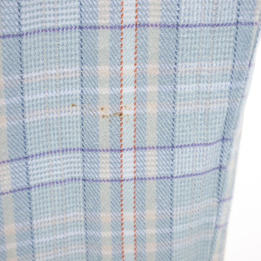 CELINE セリーヌ レナウン社製 チェック柄 長袖 ルームウェア 上下 セットアップ LB ブルー系 パジャマ メンズ