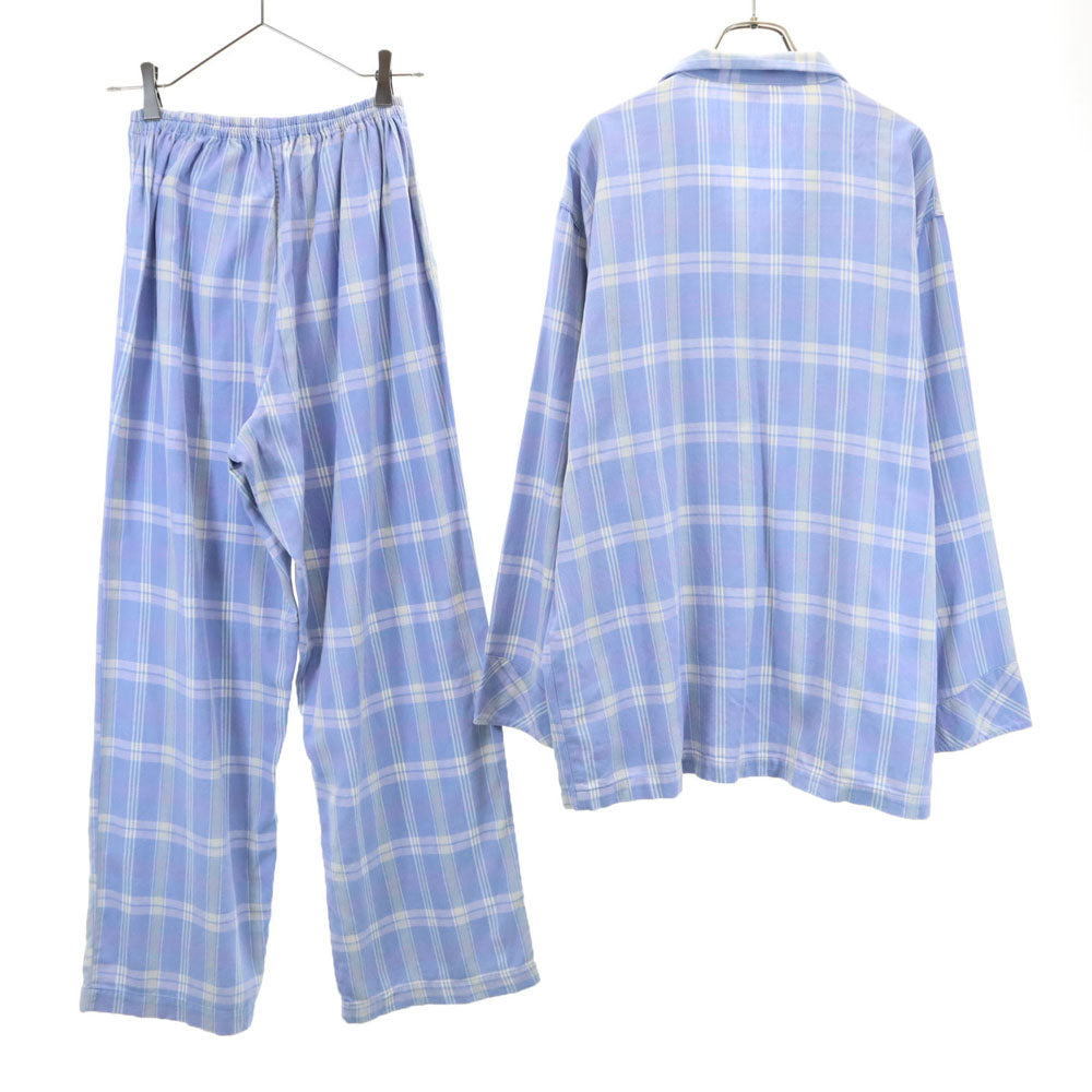 セリーヌ レナウン社製 チャック柄 長袖 ルームウェア 上下 セットアップ LL ブルー系 CELINE パジャマ メンズ