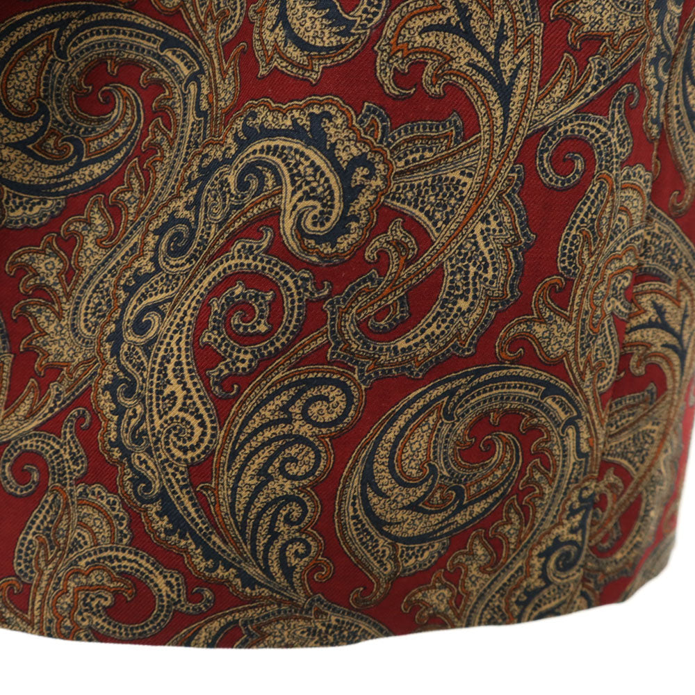 Burberrys バーバリーズ 90s ウール オールド 総柄 スカートスーツ 上下 セットアップ 11/9 赤系 レディース