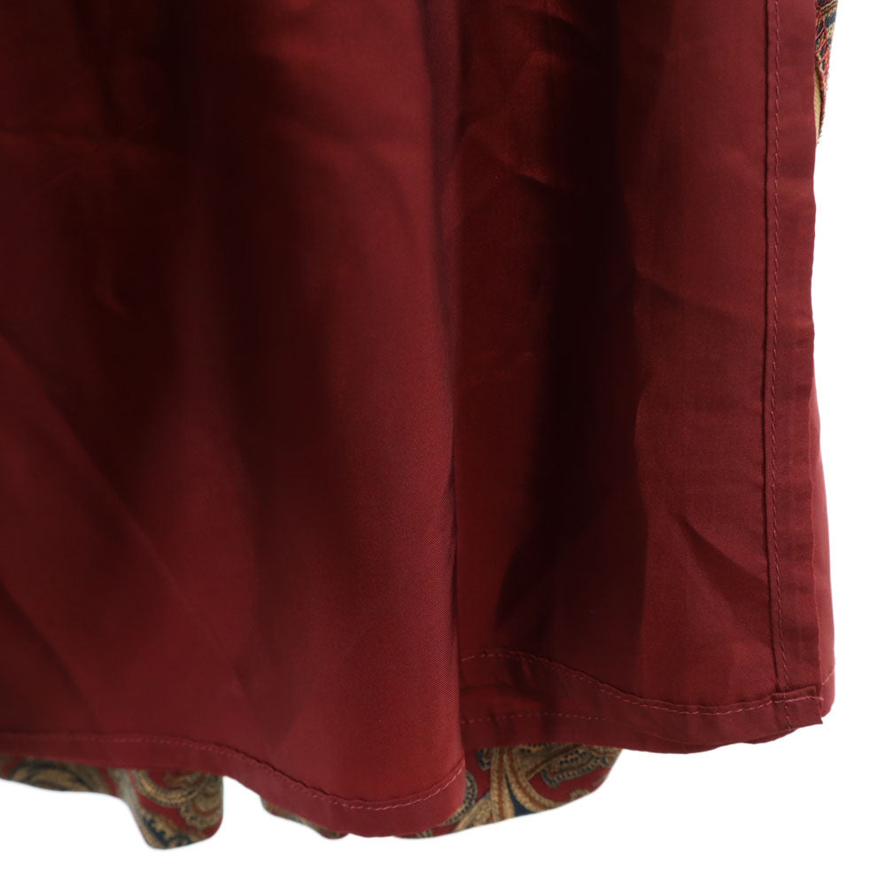 Burberrys バーバリーズ 90s ウール オールド 総柄 スカートスーツ 上下 セットアップ 11/9 赤系 レディース