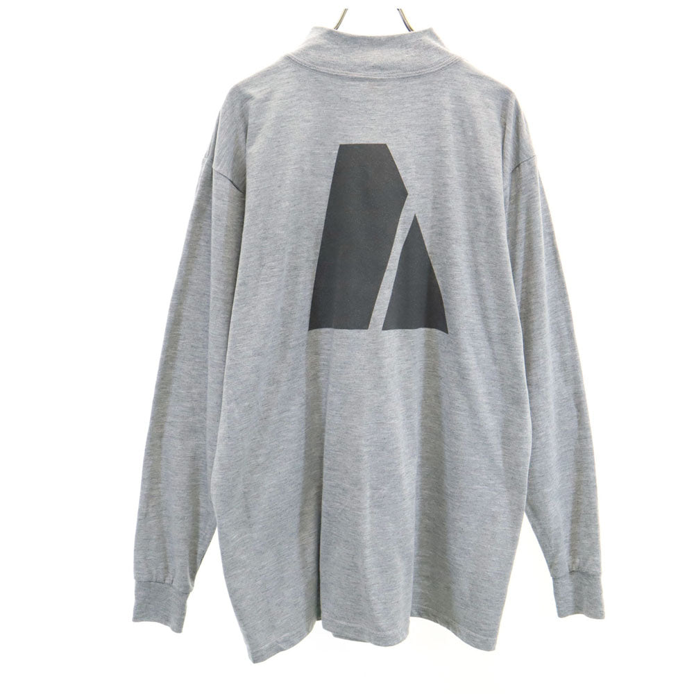 US ARMY アメリカ軍 90s SPO オールド トレーニング ARMY 長袖 モックネック Tシャツ M グレー ロンT メンズ