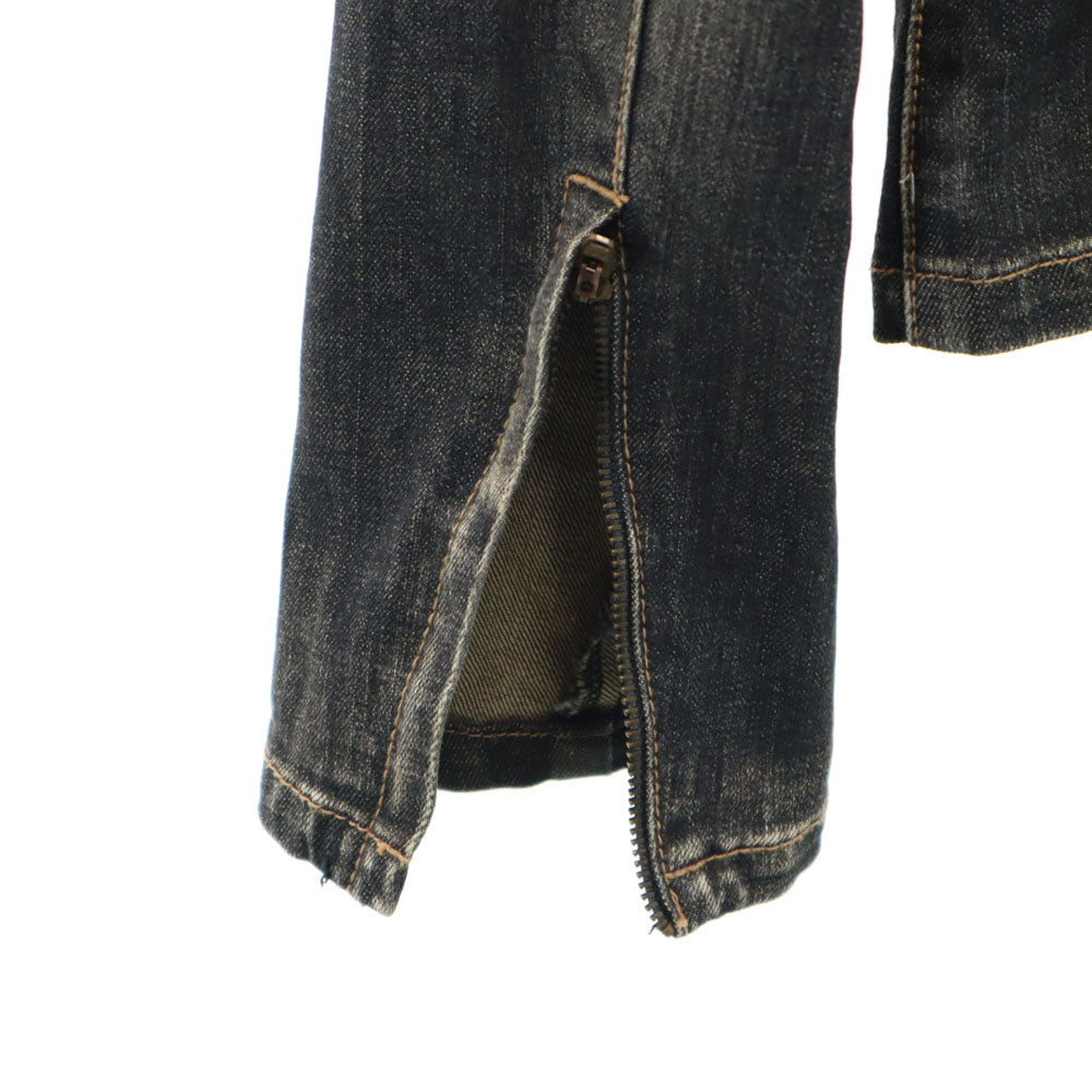 ヴィヴィアンタム ドラゴン刺繍 スタンドカラー デニムジャケット 0 ブラック系 VIVIENNE TAM ジージャン レディース