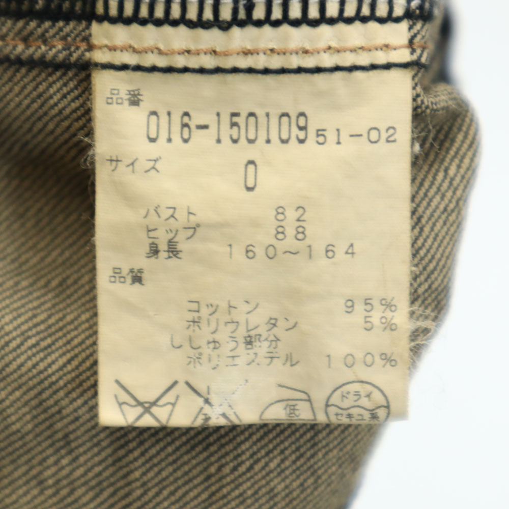 ヴィヴィアンタム ドラゴン刺繍 スタンドカラー デニムジャケット 0 ブラック系 VIVIENNE TAM ジージャン レディース