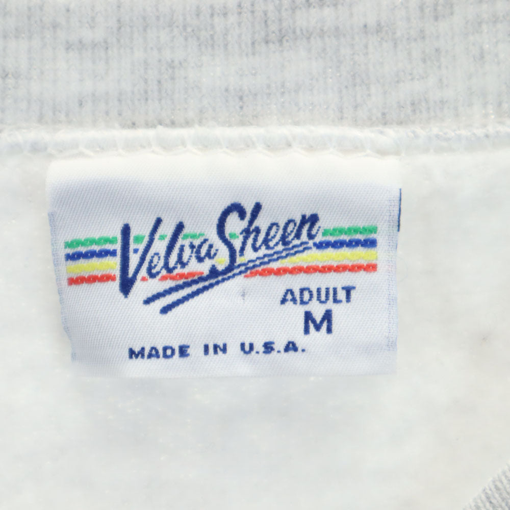 Velva Sheen ベルバシーン 90s USA製 オールド ワーナーブラザーズ プリント 長袖 スウェット トレーナー M グレー系 裏起毛 メンズ