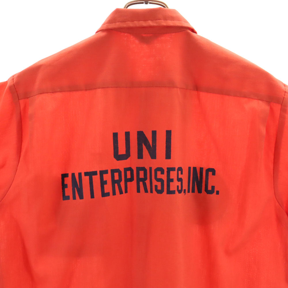 オリンピアン 70s ヴィンテージ 半袖 ボウリングシャツ 朱色 メンズ