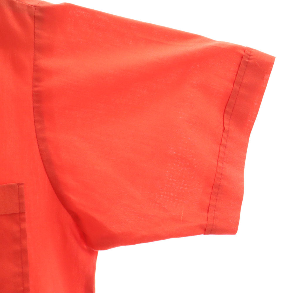 オリンピアン 70s ヴィンテージ 半袖 ボウリングシャツ 朱色 メンズ