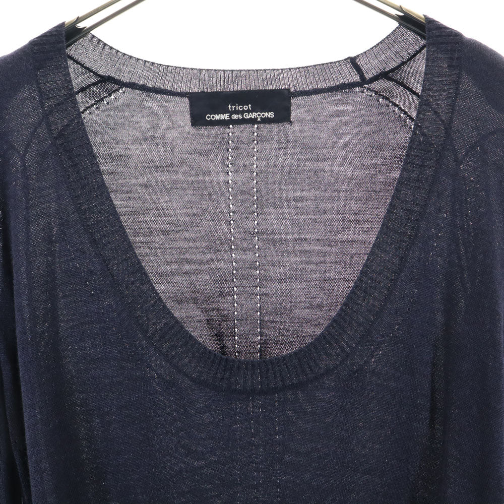 tricot COMME des GARCONS トリココムデギャルソン 2010年 日本製 長袖 セーター ネイビー ニット レディース