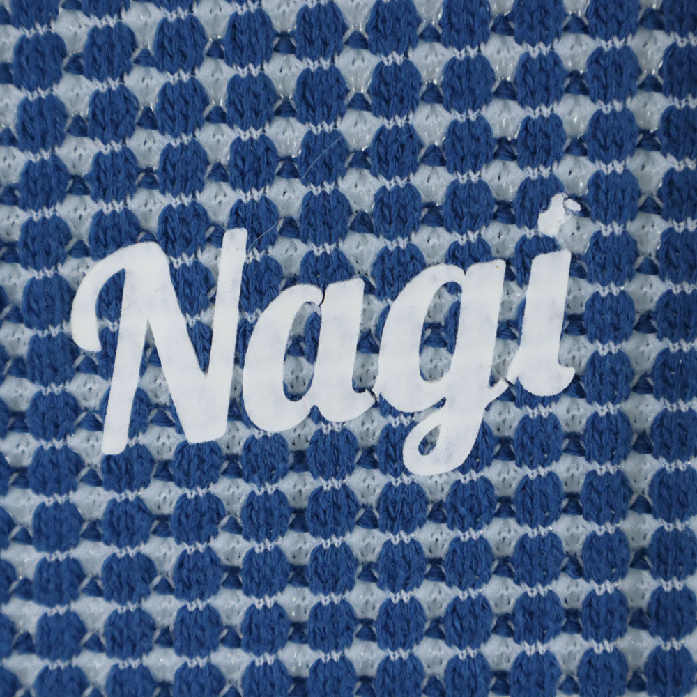 シーグリーン 日本製 長袖 ビッグワッフル ジップパーカー 3 ブルー系 フーディ メンズ