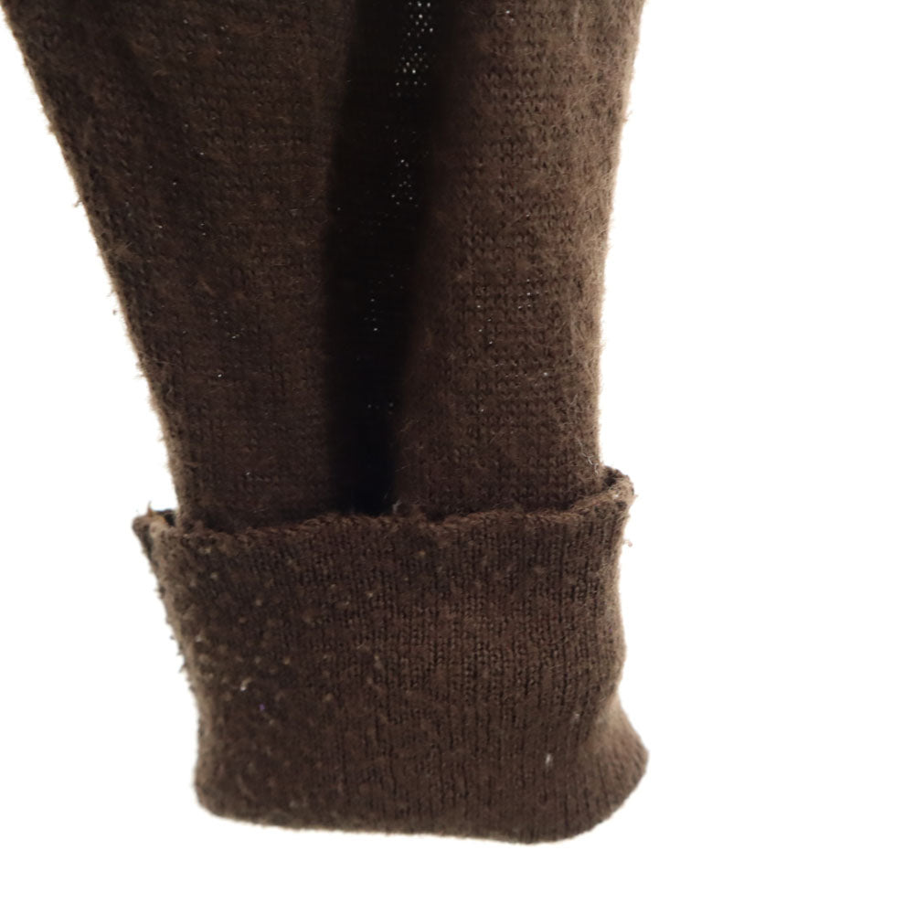 VINTAGE ヴィンテージ 70s 80s ボーダー柄 長袖 ポロ セーター M ブラウン 他 ニット メンズ