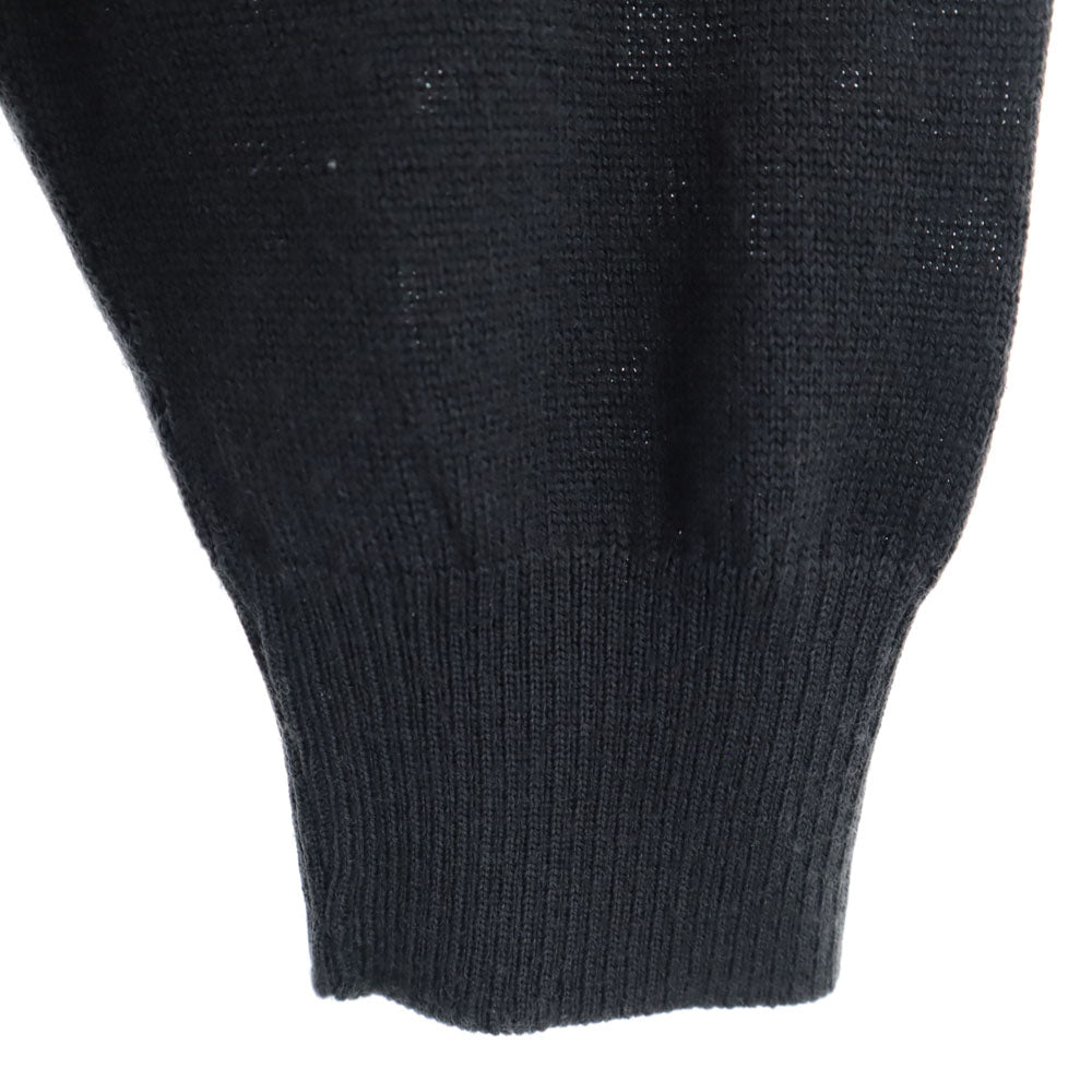 VERSACE JEANS COUTURE ヴェルサーチ ジーンズ クチュール ウール 長袖 ニットカーディガン M チャコールグレー メンズ