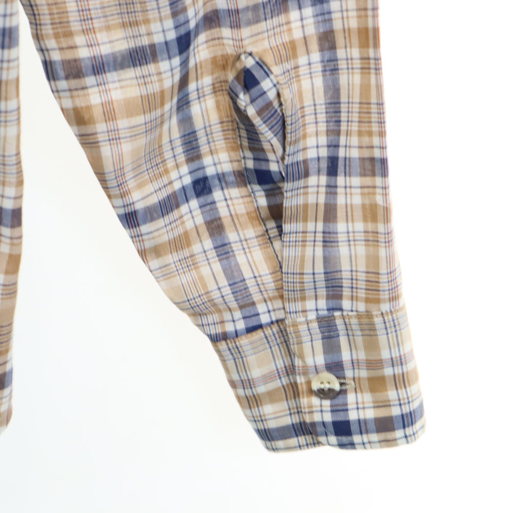 Levi's リーバイス 70s ヴィンテージ チェック柄 長袖 シャツ M ベージュ 他 メンズ