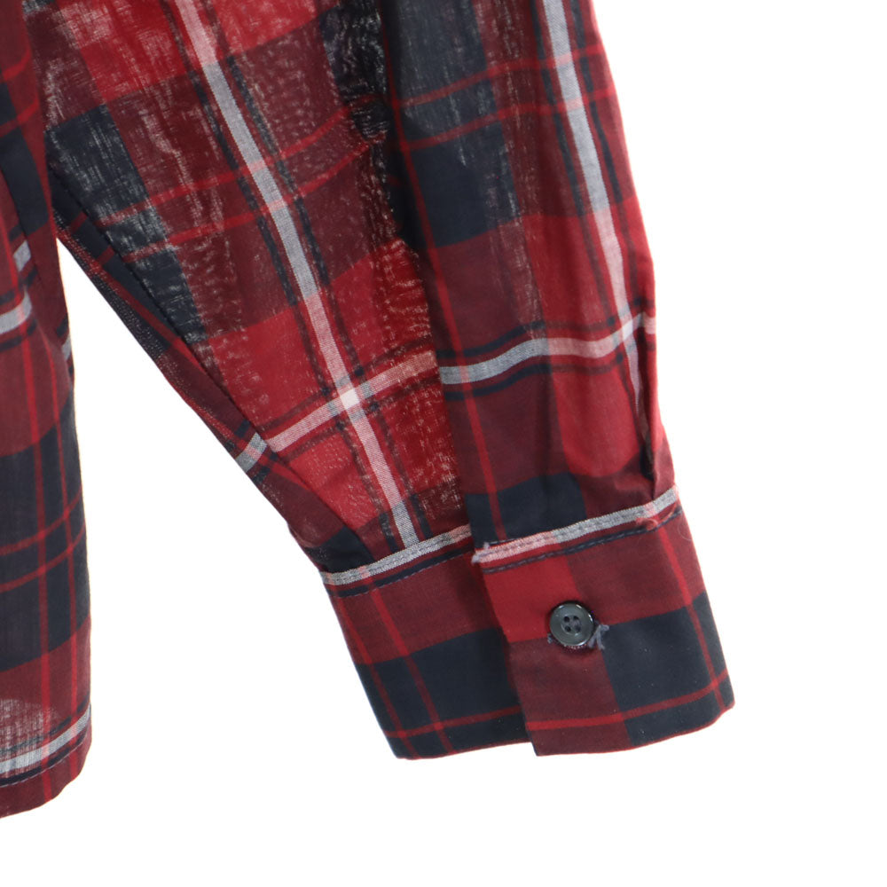 DURABLE PRESS 60s ヴィンテージ ボックスシルエット チェック柄 長袖 シャツ M ボルドー 他 メンズ